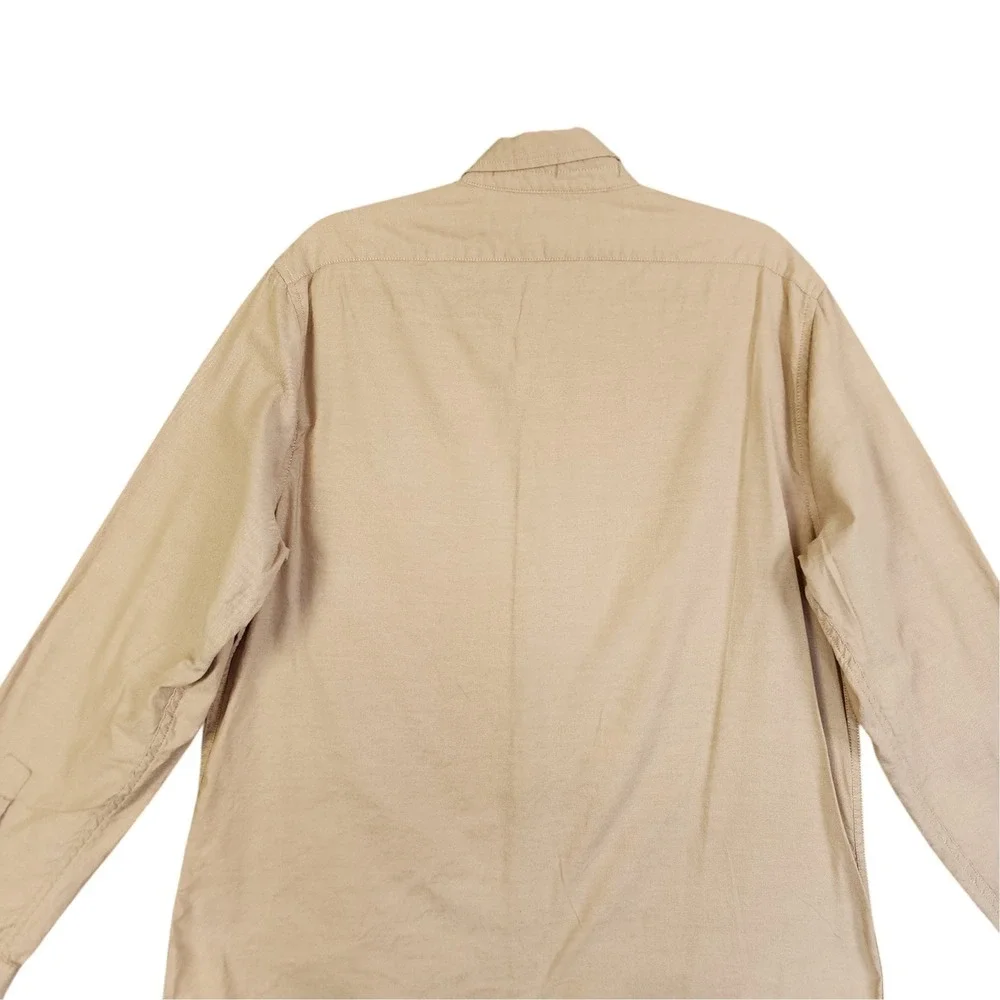 Banana Republic Factory Mens Oxford Slim Fit Button Down Shirt Size Large‎ Tan